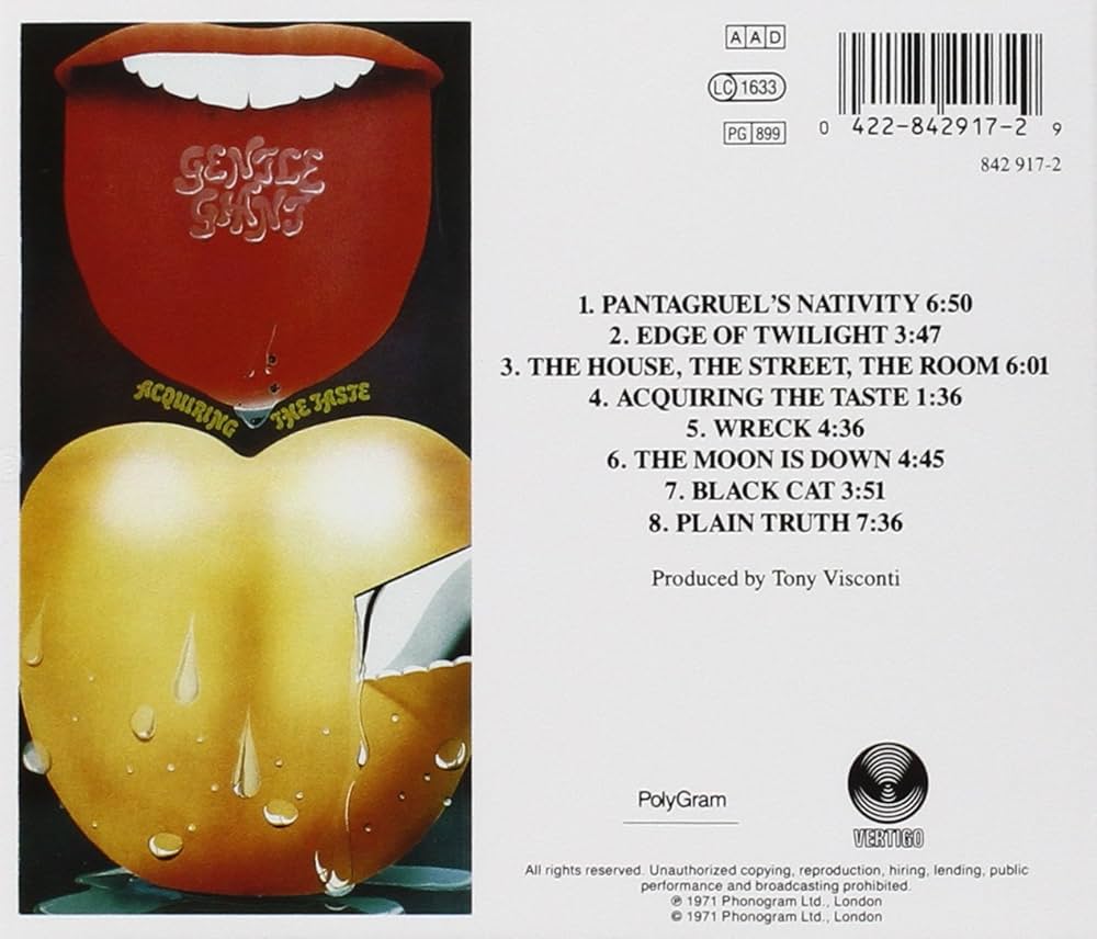 Gentle Giant 『ACQUIRING THE TASTE』オリジナル Gentle Giant – Acquiring The Taste – Vinyl (Gatefold 1st